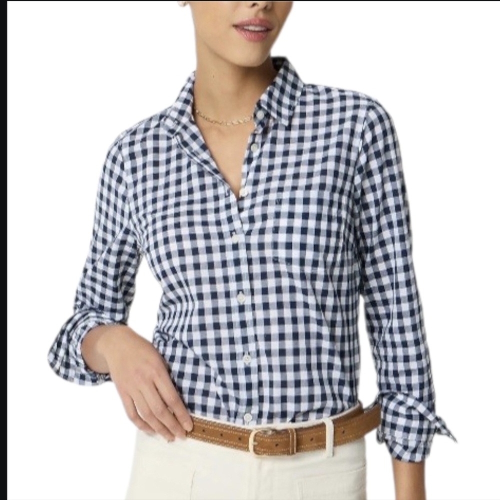 J.Crew Lightweight Cotton BUTTON Down Checkered Shirt in Signature Fit SIZE:M